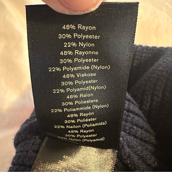 Hunter Valtameri Blue Stripe Ribbed Logo Beanie - Picture 7 of 11